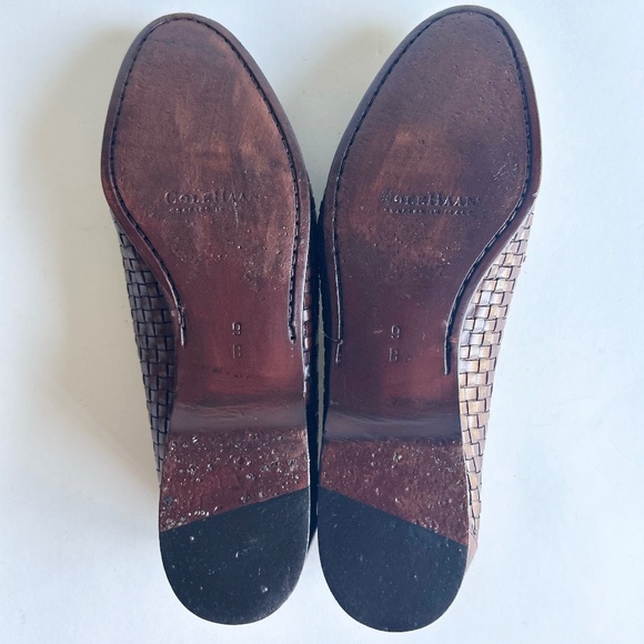 Cole Haan Brown Genuine Leather Weaving Loafers size 9 - Picture 11 of 16